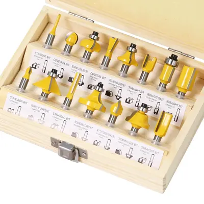 1/4 Inch Shank Router Bit Set, Woodworking Router Bit Kit with Storage Case, Power Tool Accessories for Trimmers & Slotting,�...