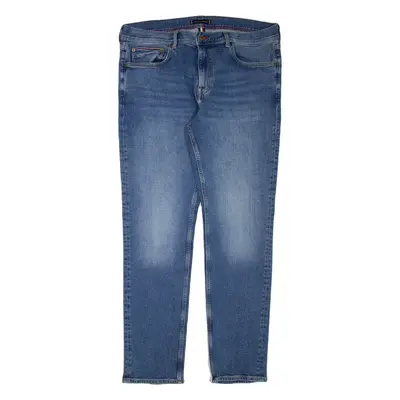 TOMMY HILFIGER Mens Jeans Blue Regular Tapered Stone Wash W38 L33