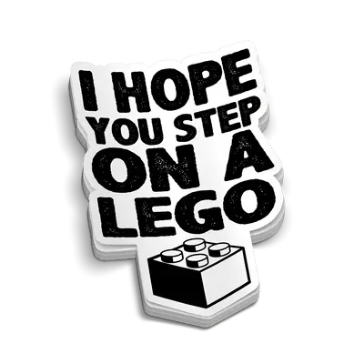 Step On A Lego Hard Hat Decal