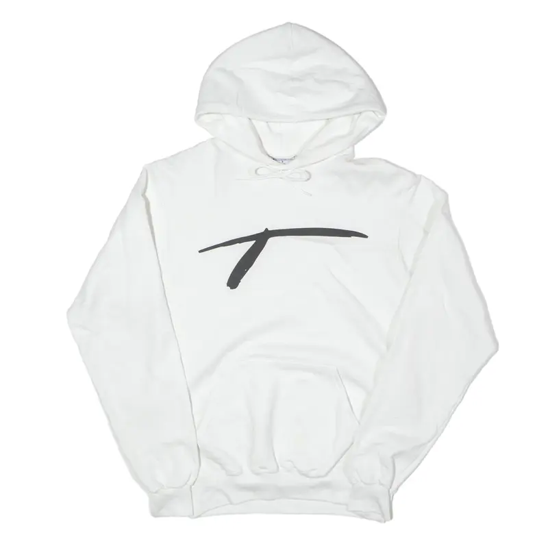 CHAMPION Hoodie White Pullover Mens S