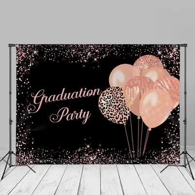 Glitter Balloons Black Grad Backdrop For Photography - Aperturee
