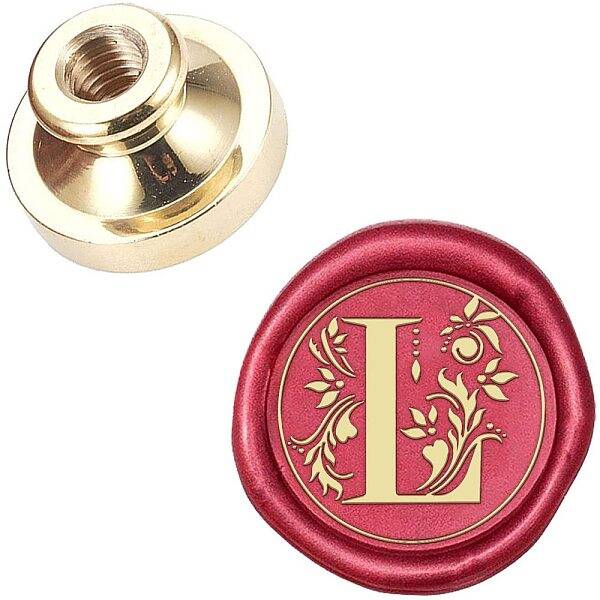 CRASPIRE Wax Seal Stamp Head Letter L Removable Sealing Brass Stamp Head for Creative Gift Envelopes Invitations Cards Decora...