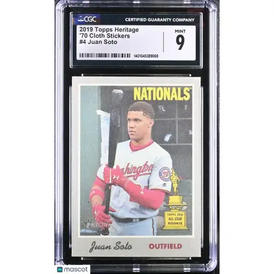 Juan Soto CGC 2019 Heritage #4 '70 Cloth Stickers Baseball 9