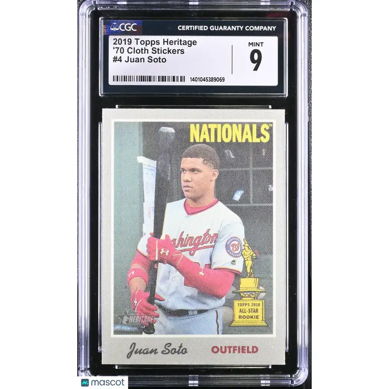 Juan Soto CGC 2019 Heritage #4 '70 Cloth Stickers Baseball 9