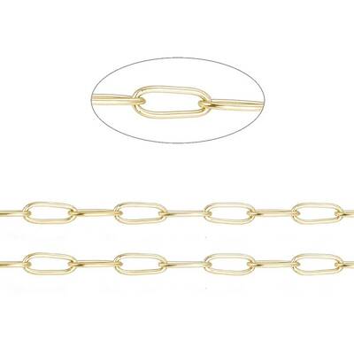 3.28 Feet Ion Plating(IP) 304 Stainless Steel Paperclip Chains