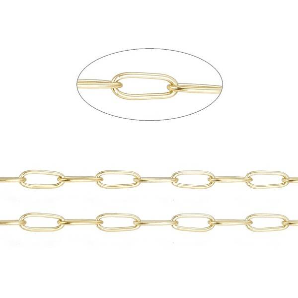 3.28 Feet Ion Plating(IP) 304 Stainless Steel Paperclip Chains