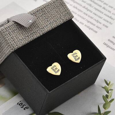Rack Plating Brass Micro Pave Clear Cubic Zirconia Stud Earrings