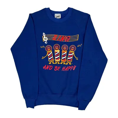 Lee Graphic Sweatshirt - Medium Blue Cotton