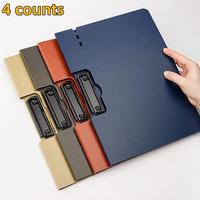 A4 File Folder with Clipboard, 4 Counts Portable Waterproof File Storage Organizer, File Folder for Nurse Office School Home ...