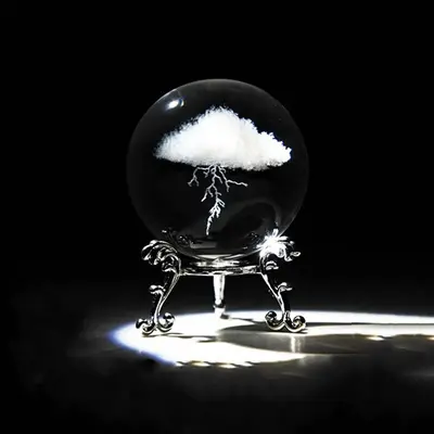 Glass Crystal Ball, Cloud Shaped Decorative Ball, Room Decor Desktop Ornament, Table Decor for Home Office School Dormitory, ...