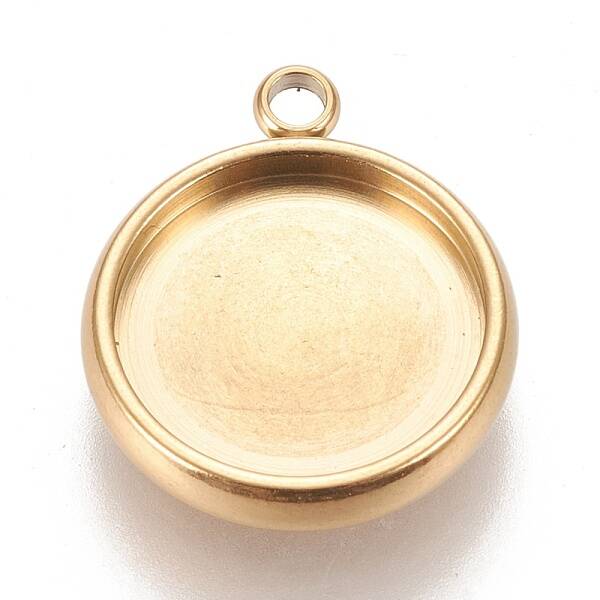 Ion Plating(IP) 304 Stainless Steel Pendant Cabochon Settings