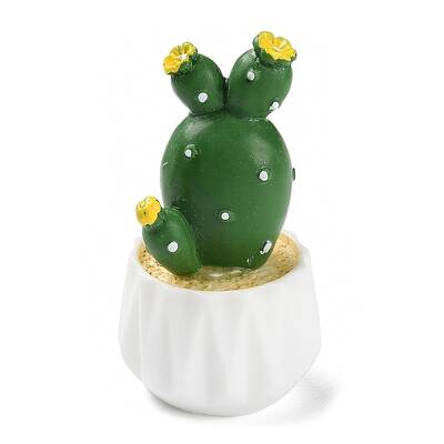 Resin Simulation Potted Cactus