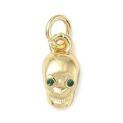 Brass Micro Pave Cubic Zirconia Charms