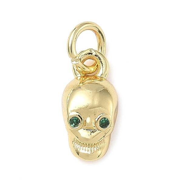 Brass Micro Pave Cubic Zirconia Charms