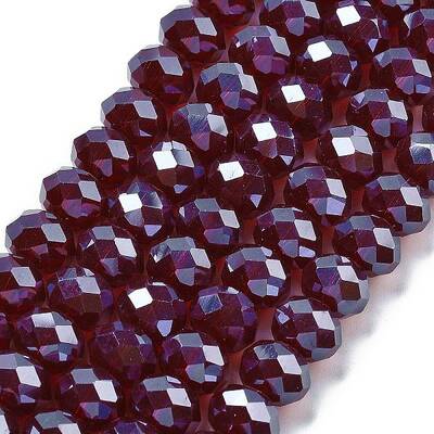 Electroplate Transparent Glass Beads Strands