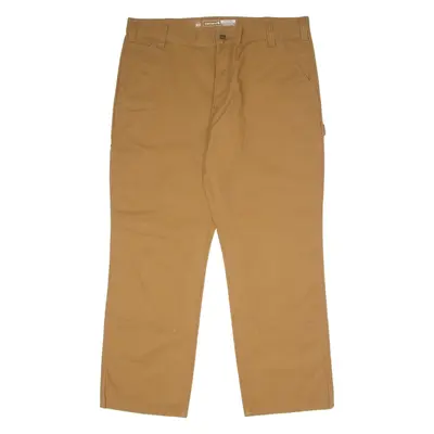CARHARTT Double Knee Carpenter Mens Trousers Brown Relaxed Straight W38 L30