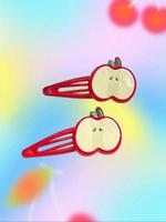 Cute Apple Design Hair Clips, Fashionable Hair Accessories for Women & Girls, Minimalist Headwear Suitable for Thick Hair