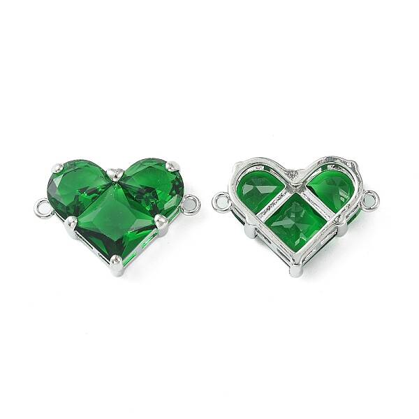 Brass Pave Cubic Zirconia Connector Charms