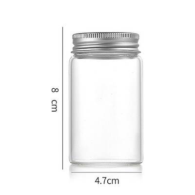 Column Glass Screw Top Bead Storage Tubes