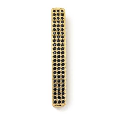 Brass Micro Pave Clear Cubic Zirconia Beads