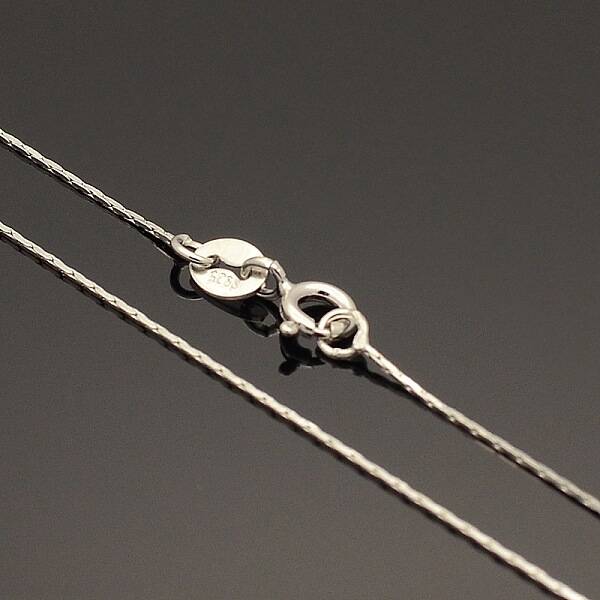 Anti-Tarnish Rhodium Plated 925 Sterling Silver Boston Link Chain Necklaces