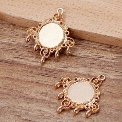 Alloy Cabochon Connector Links
