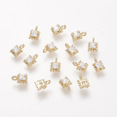 Brass Cubic Zirconia Pendants