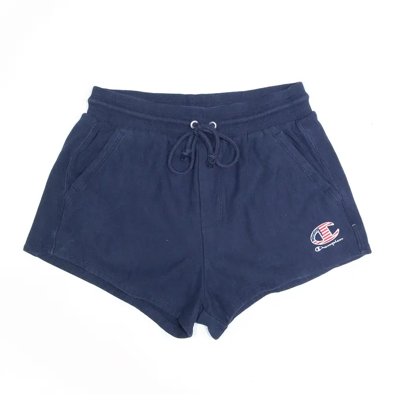 CHAMPION Reverse Weave Blue Classic Casual Shorts Girls L W28