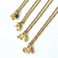 Zodiac Birthstone Necklace | Dainty Crystal Birthstone Necklace | Gold Stainless Steel | Gemstone Jewelry | Hypoallergenic Je...