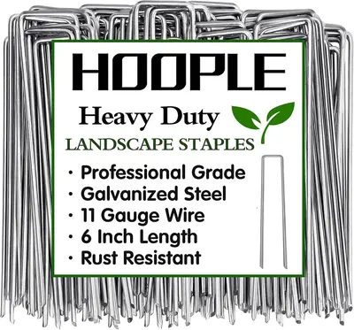 6 Inch Galvanized Steel Garden Stakes Staples for Outdoor Decorations Anti-Rust Stakes for  Barrier Fabric Landscape Staples ...