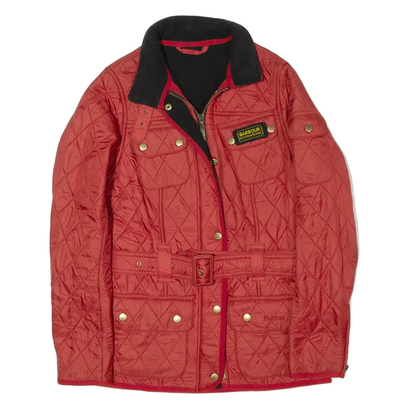 BARBOUR Quilted Jacket Orange Womens UK 8