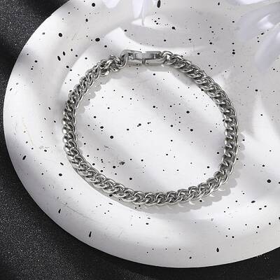 304 Stainless Steel Cuban Link Chain Bracelets for Men