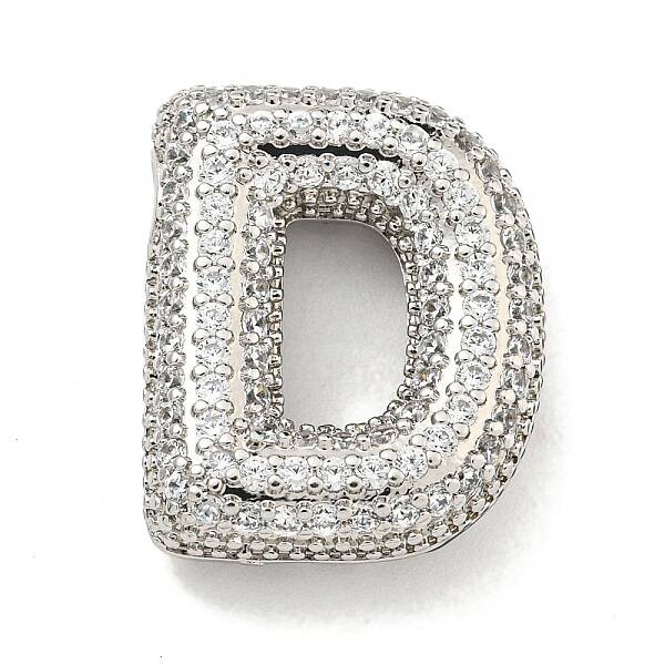Platinum Plated Brass Micro Pave Cubic Zirconia Pendants