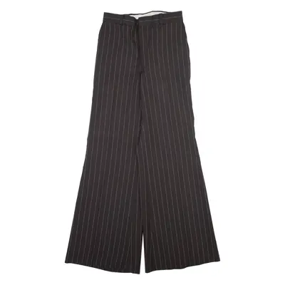 Womens Trousers Black Regular Wide-Leg W25 L30