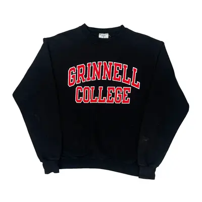 Grinnell Champion College Sweatshirt - Medium Black Cotton Blend