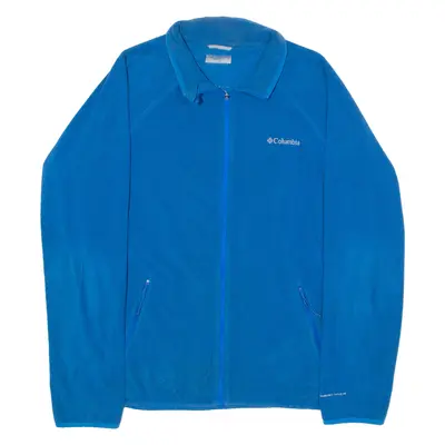 COLUMBIA Mens Fleece Jacket Blue L