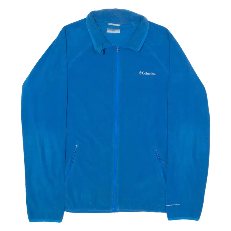 COLUMBIA Mens Fleece Jacket Blue L