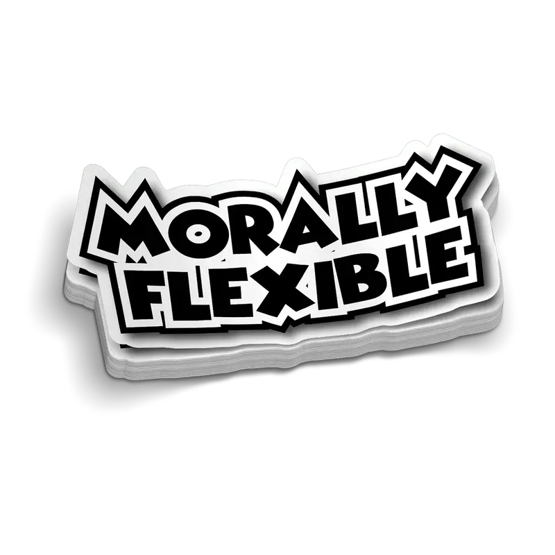 Morally Flexible Hard Hat Decal