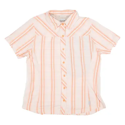 COLUMBIA Titanium Womens Shirt Orange Check M