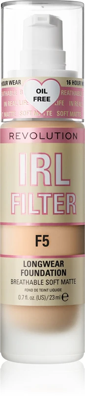 Makeup Revolution IRL Filter long-lasting mattifying foundation colour F5 23 ml
