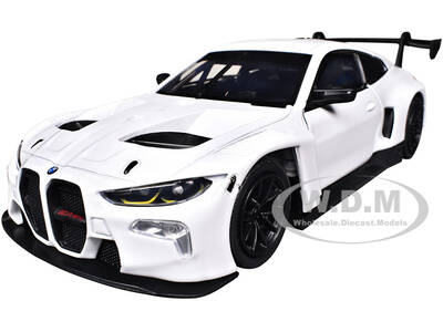 BMW M4 GT3 White Timeless Legends Series 1/24 Diecast Model Car by Motormax