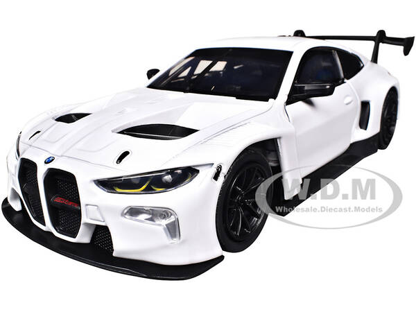 BMW M4 GT3 White Timeless Legends Series 1/24 Diecast Model Car by Motormax
