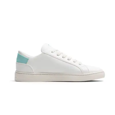 Men's Lace Up | White-Aqua | Size: 8