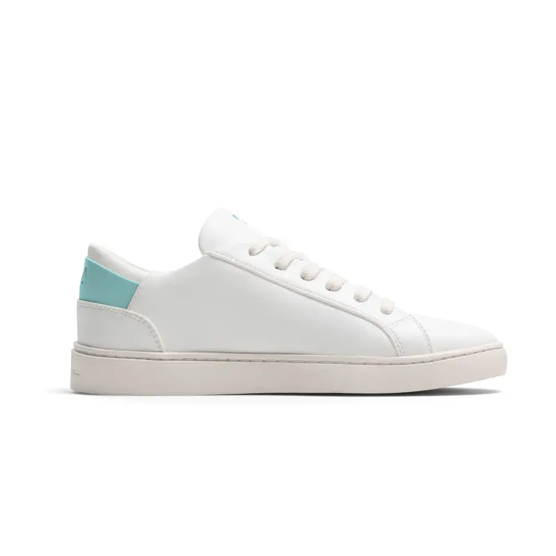 Men's Lace Up | White-Aqua | Size: 8