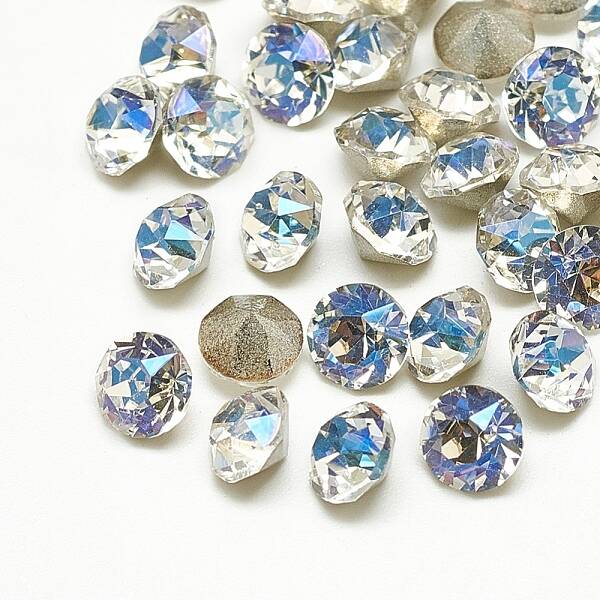 Pointed Back Glass Rhinestone Cabochons