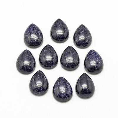 Synthetic Blue Goldstone Cabochons