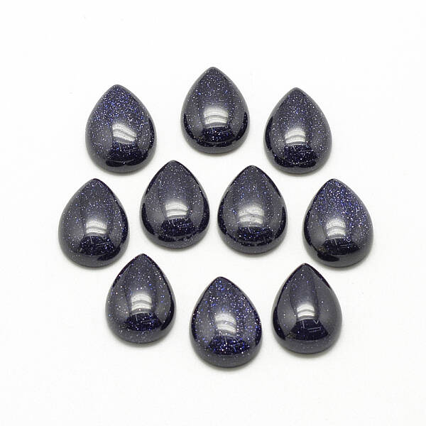Synthetic Blue Goldstone Cabochons