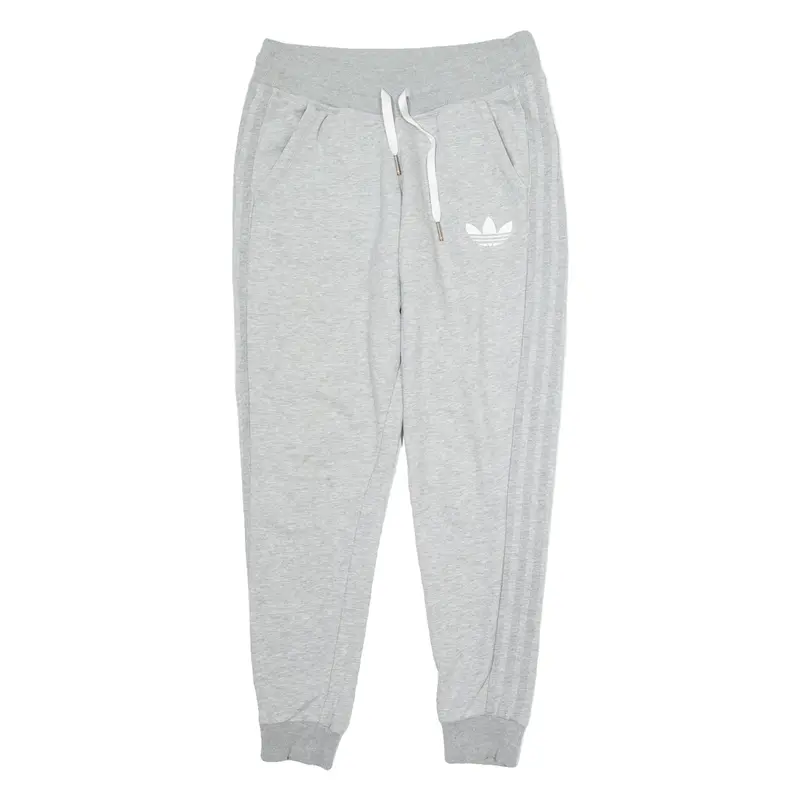 ADIDAS Womens Joggers Grey Tapered UK 10 W28 L27