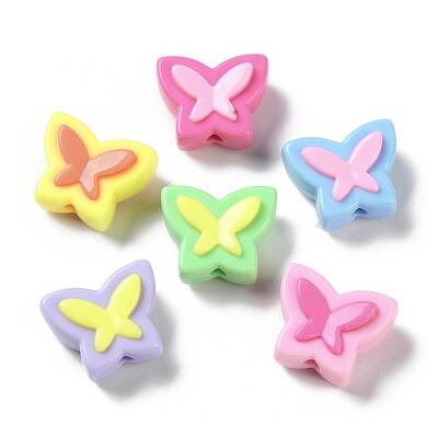 Two Tone Opaque Acrylic Beads