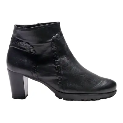 GABOR Ankle Boots Black Leather Womens UK 3